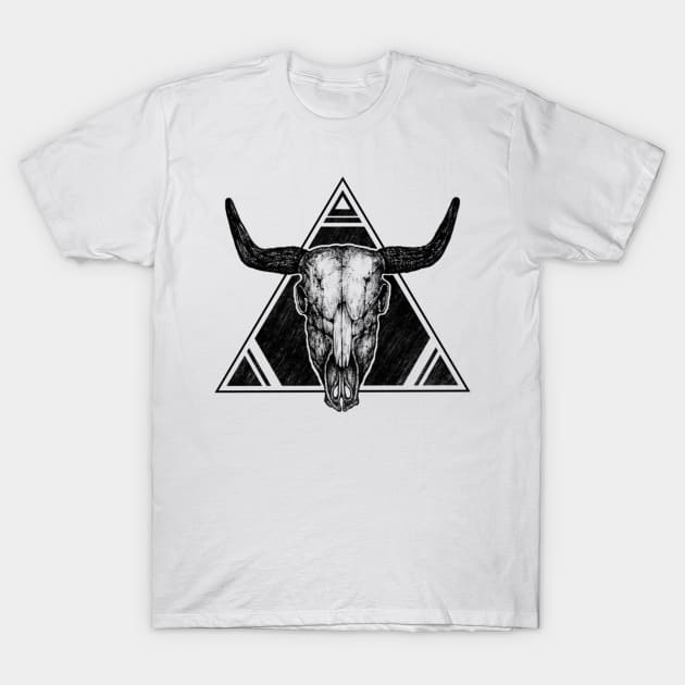 Cow Skull. Wild Spirit T-Shirt by deviriastinika